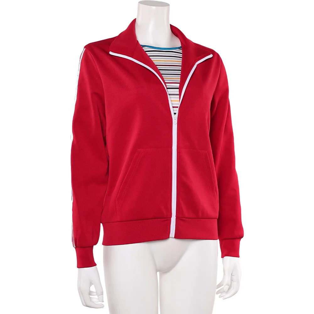 تمويه ST 5 ماكس مايفيلد تأثيري سترة حمراء معطف تي شيرت مخطط زي بدلة علوية ملابس الهالوين وتتسابق حفلة كرنفال