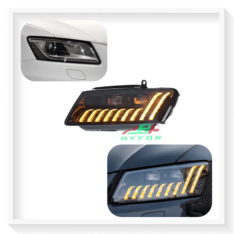

For Audi Q5 2008-2018 Upgrade Q8 Style Full LED Headlight Plug and Play High Brightness Dual Lens LED Daytime Running Lights