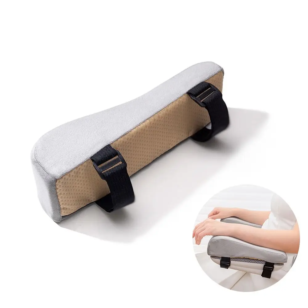 1Pair Soft Chair Armrest Pad with Adjustable Straps Non-Slip Chair Elbow Pillows Pad Comfortable Chair Armrest Cushion