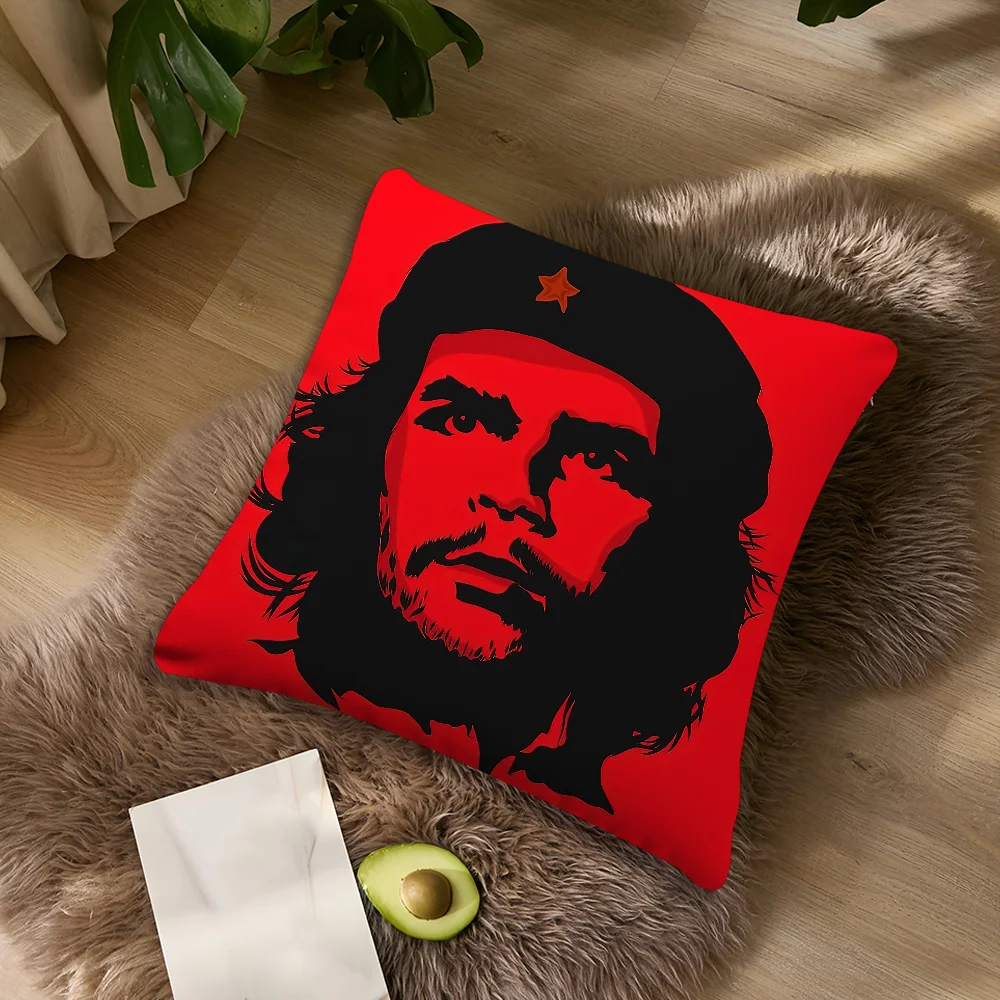 Che G-Guevaras Kissenbezug zum Rauchen, Wohnzimmer-Akzent, Couch-Rückenstütze, quadratisches Lounge-Kissen, bequemer Nickerchen-Begleiter, Kissenhülle – Detail 9