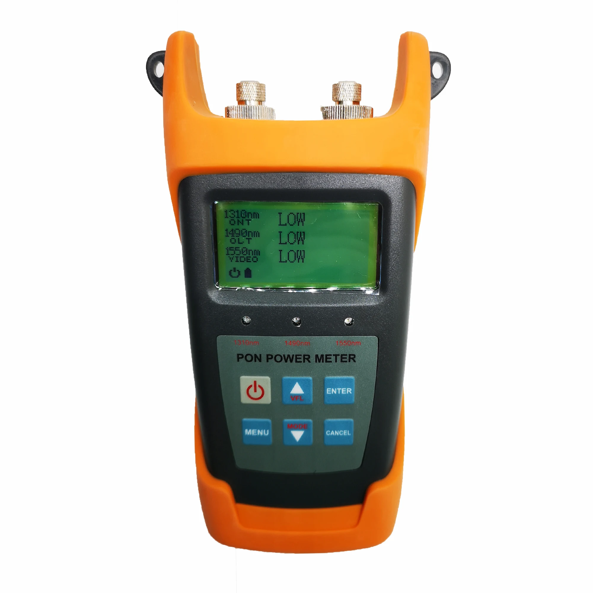 

1310/1490/1550nm FTTH PON Optical Power Meter with SC/FC/ST Replacea ble Fiber Adapter