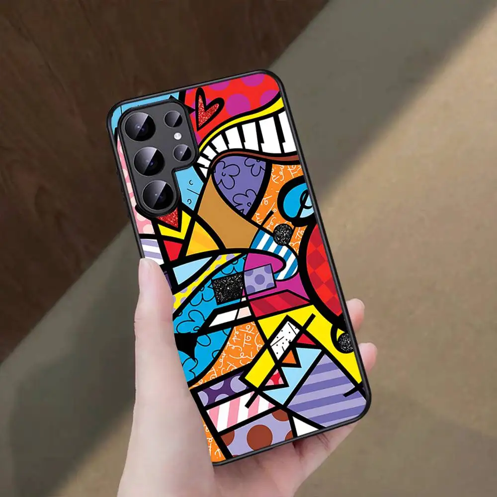 Art R-Romero Britto Phone Case For Samsung S 24 Fe 25 Ultra Plus 20 Lite 21 30 22 23 24 22 Ultra 5G Fundas view 4