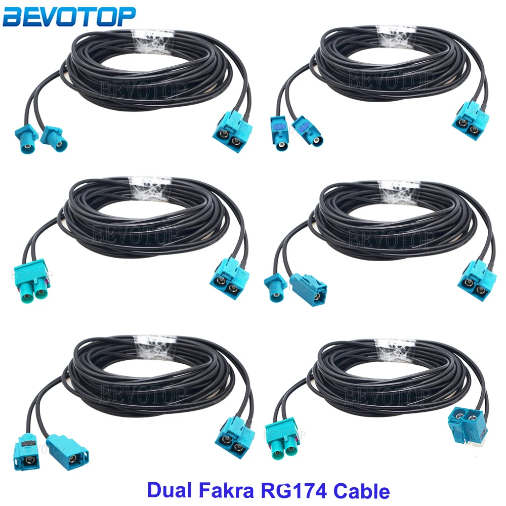 

RG174 Twin Fakra Coaxial Cable Z Female to Dual Z Male/Female Connector Splitter GPS Antenna Extension Pigtail RF Cord