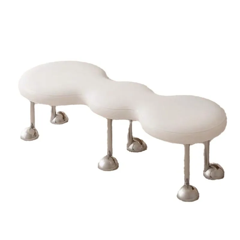 

Bedside stool Bedroom creative personality designer simple light luxury, stool entry shoe change bed long bed front stool