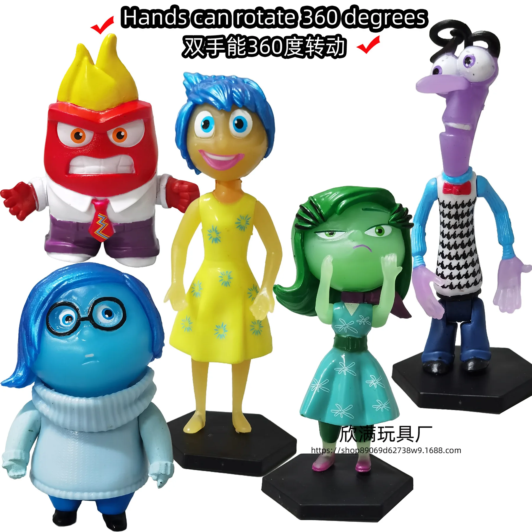 6pcs Disney Movie Inside Out Toys Hand Creative Blazing Adornment Car Decoration Room Living Room Adornment Children Gift