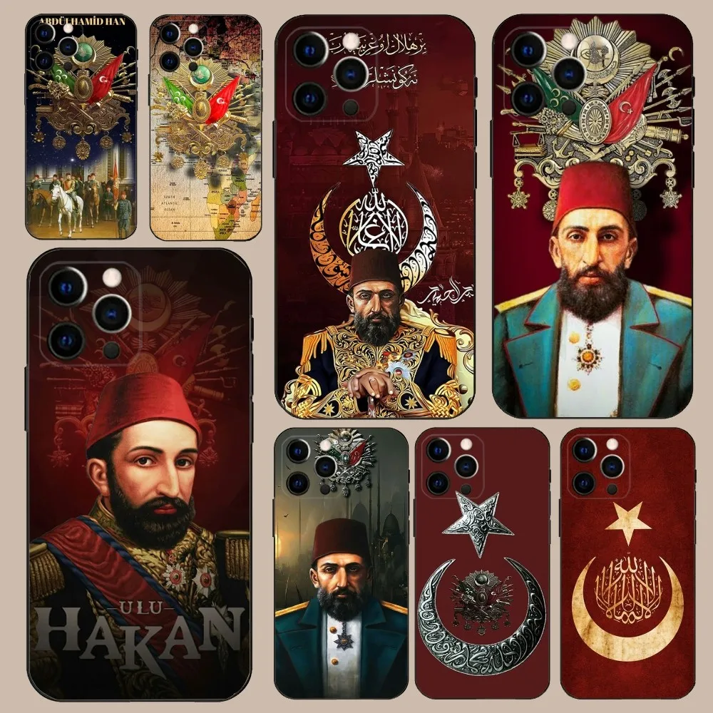 II Abdulhamid Phone Case For iPhone 16,15,14,13,12,11,Pro,X,XS,Max,XR,Plus,Mini Soft Black Cover