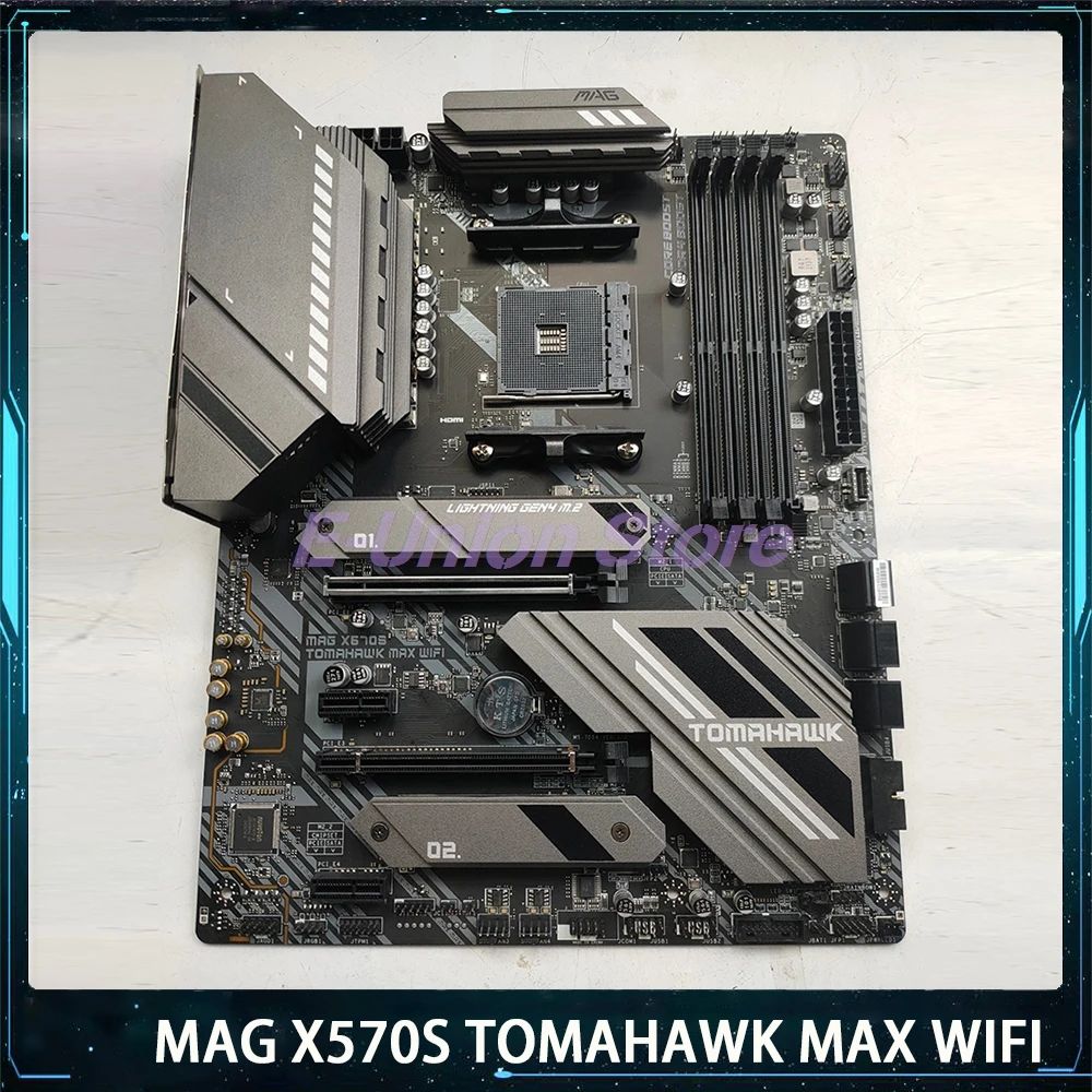 MAG X570S TOMAHAWK MAX WIFI AM4 DDR4 128G PCI-E 4.0 M.2*2 SATA3 USB3.2 ATX Desktop Motherboard