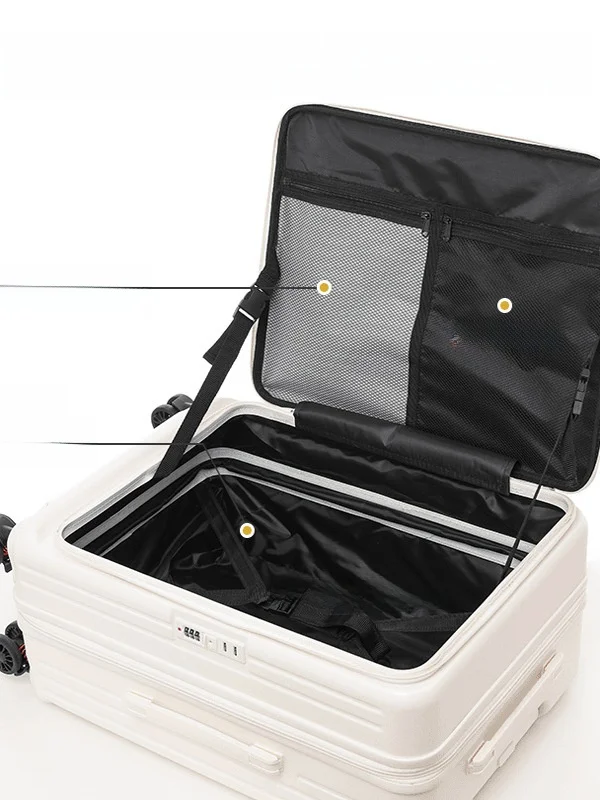 

30-Inch Expandable Lage Suitcase with Carry-On 20-Inch Flip Cover Pull Rod PC Travel Suitcase Large Capaci Side Opening