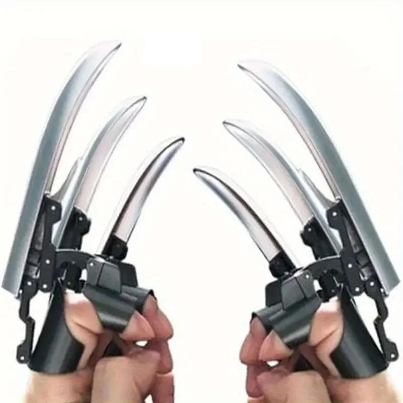 

3/6pcs Retractable Wolf Claw Toy Retractable Wolf Claw Toy, Pop-Up Finger Nail, Durable PP Material, for Role Play, Halloween