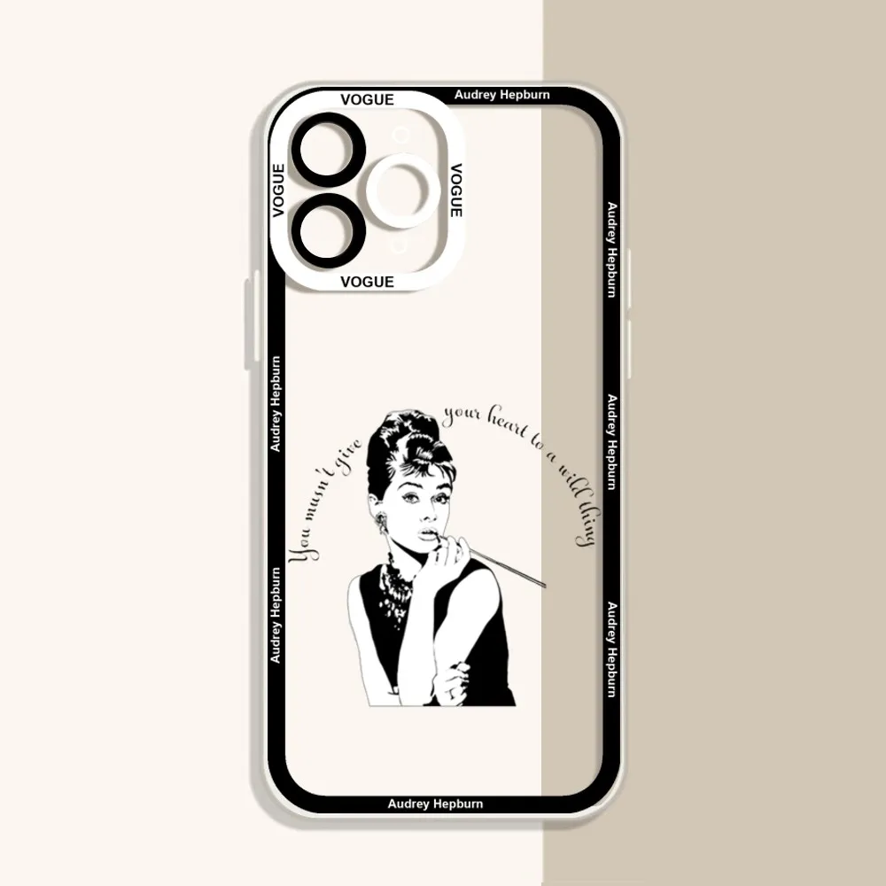 Audrey Hepburn Breakfast At Tiffany\'s Phone Case For IPhone 12 11 13 14 Pro Max XR XS Max X Iphone15 15pro 7 8 Plus Case