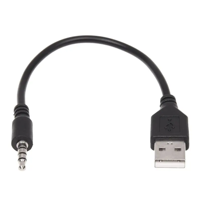 

3.5mm Plug AUX Audio Jack to USB 2.0 Male Charger Cable Adapter Cord for Car MP3