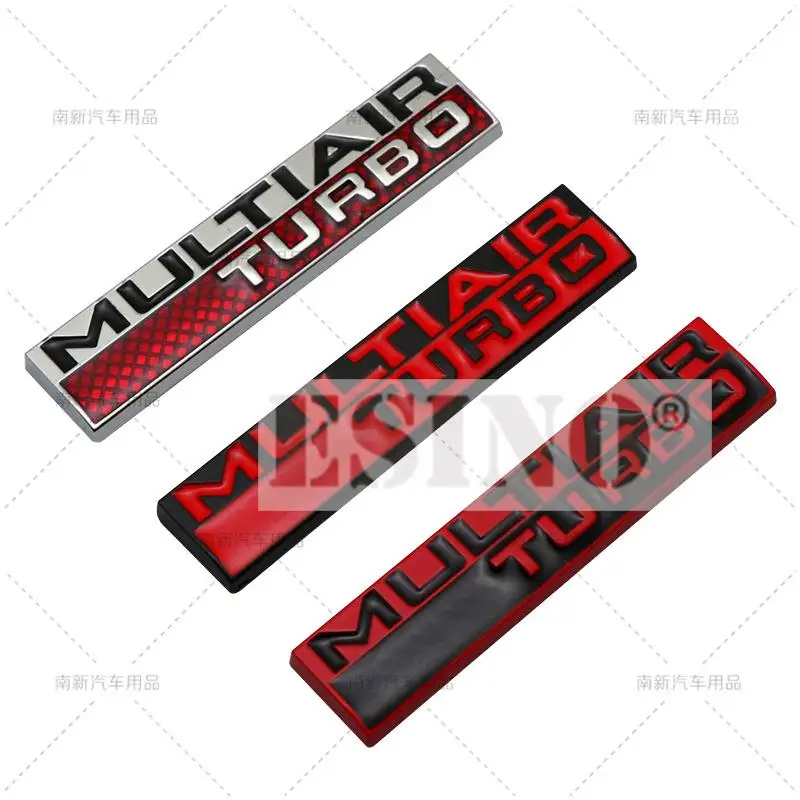 Car Styling Multiair Turbo 3D Metal Chrome Zinc Alloy Adhesive Emblem Badge Decal Auto Accessory for Fiat Punto Evo Abarth 500X