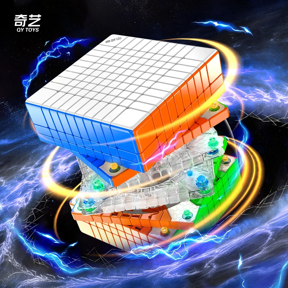 [Crazy Cube] ใหม่ QIYI 10M Magnetic Magic Speed Cube Professional Fidget ของเล่น Qiyi 10x10 M Cubo Magico ปริศนา