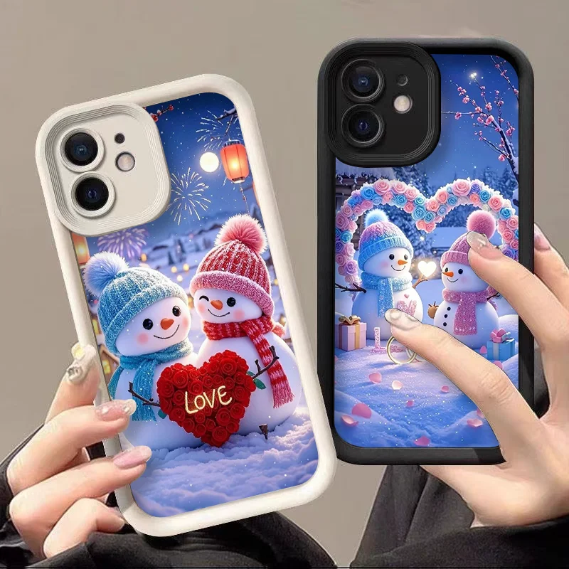 الإبداعية عيد الميلاد الشتاء لطيف ثلج زوجين جراب هاتف ل OnePlus Nord 15 13 12 11 10R 4 3 2 CE5 CE4 CE3 لايت ACE2 ACE3 غطاء