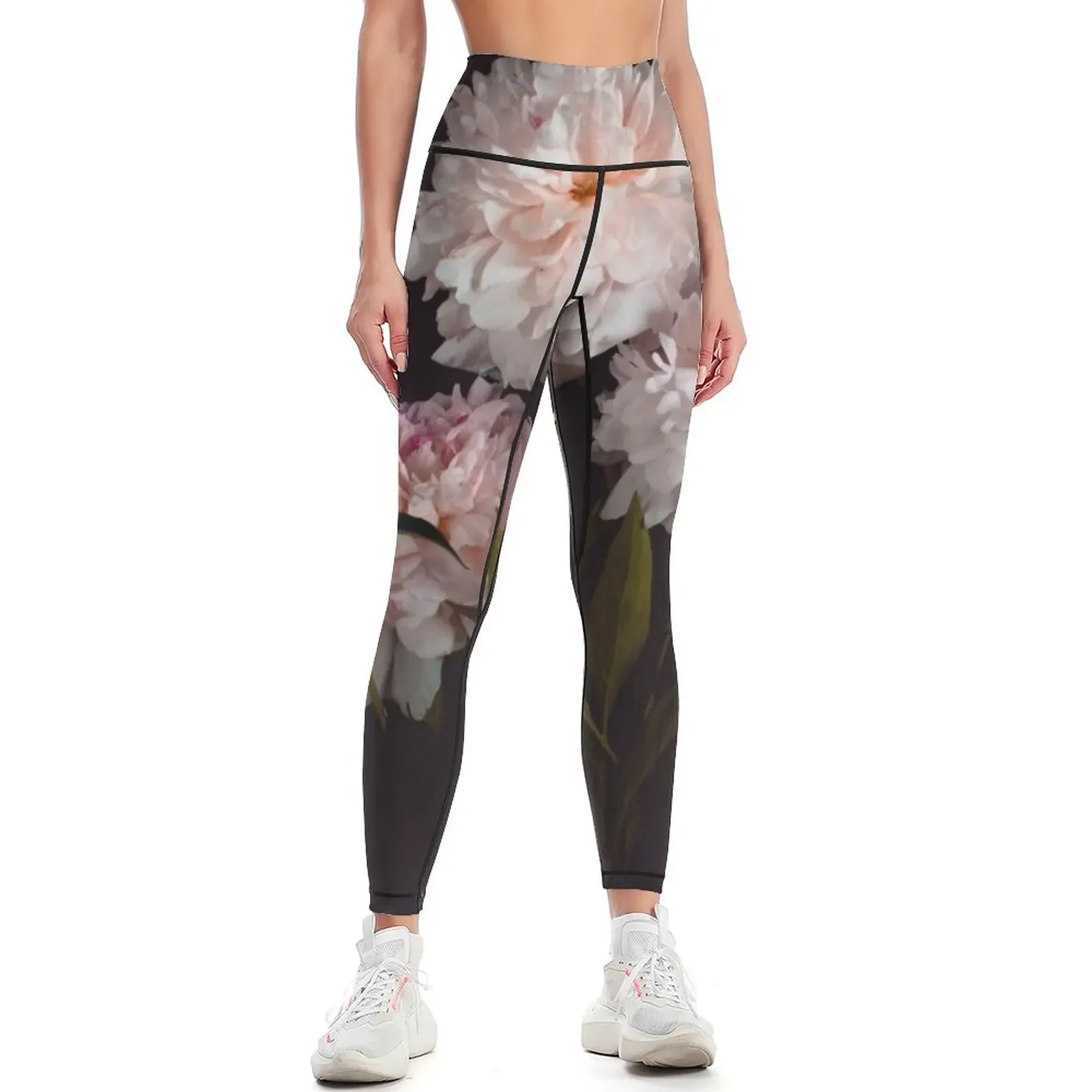 

Peonies Leggings sports for gym Fitness woman Women's high waist high waist Womens Leggings