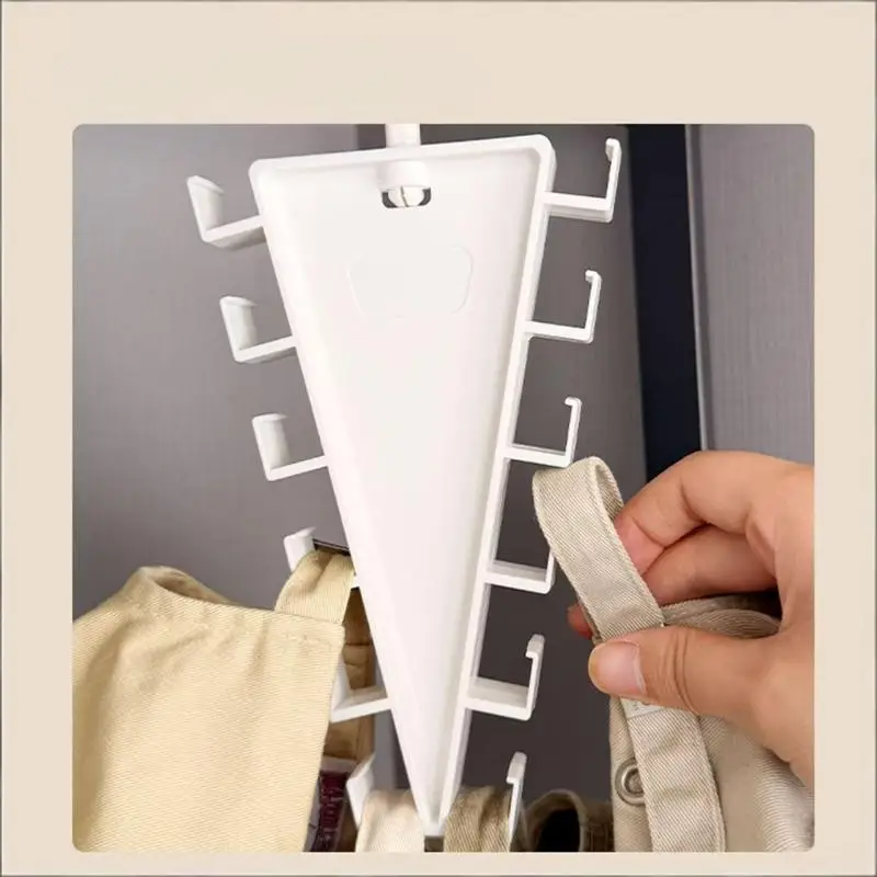 2Pcs Double Sided 12 Hooks Storage Rack V Shaped Baseball Cap Holder Belt Hat view 3