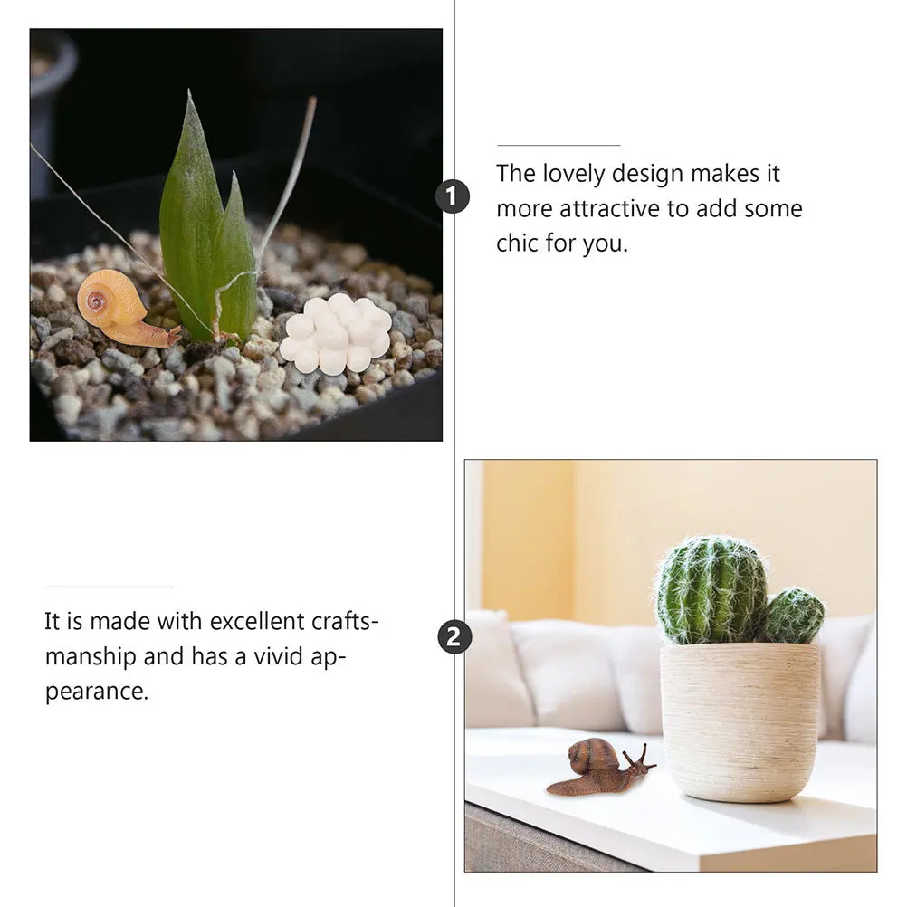 Juego de 2 ciclos de crecimiento de caracol, educativo de plástico de alta calidad para niños, desarrollo cognitivo, decoración del jardín del hogar, ciclo de vida