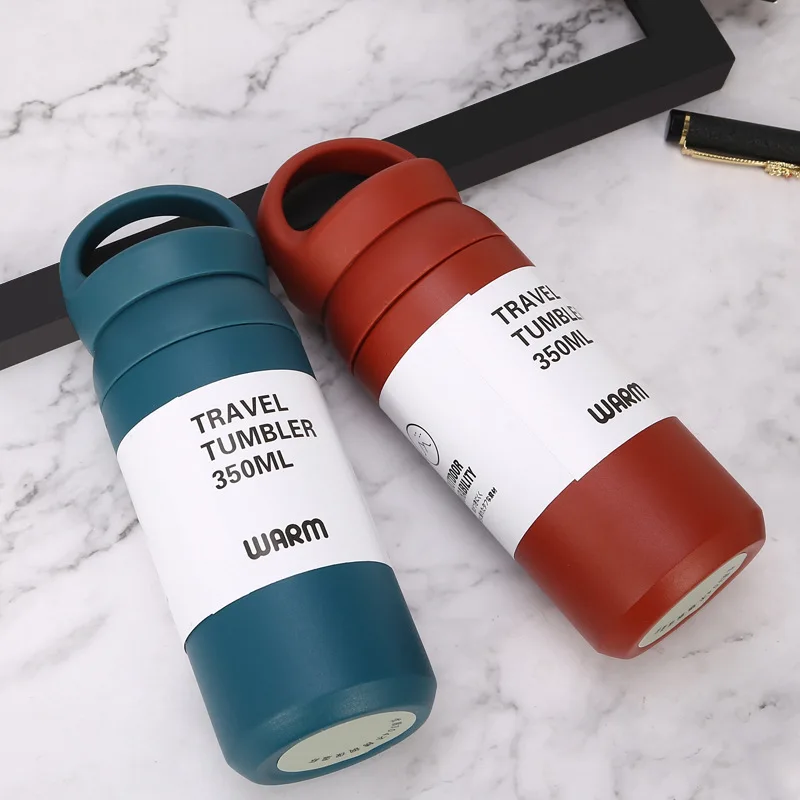 Japanese-style new Harajuku stainless steel thermos cup creative men and women coffee cup portable student couple cup Drinkware