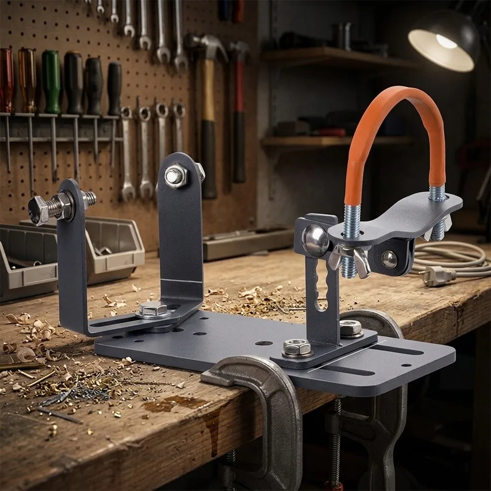Stable Grinding Base Angle Grinder Stand Robust Metal Base Dual-bolt Locking Non-slip Handle For Versatile Expansion