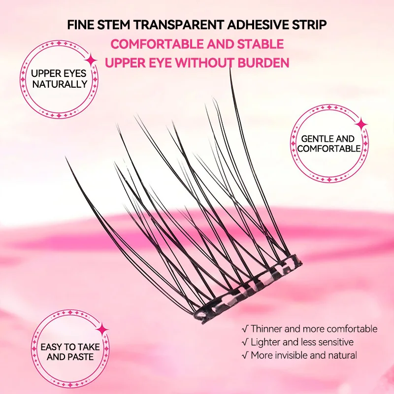 Rocky Sweetie 5D Baby Curl رموش صناعية بدون غراء - طبيعية للغاية، واقعية ولد مع مظهر، تصميم مجموعة واحدة رقيق وفوضوي #5