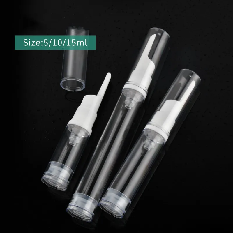 

5/10/15ml Vacuum Bottle Press Lotion Eye Cream Empty Refillable Bottle Liquid Foundation Cosmetic Container AS Sub-bottle