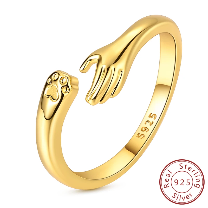 Women's 925 Sterling Silver Star Moon Heart Adjustable Ring