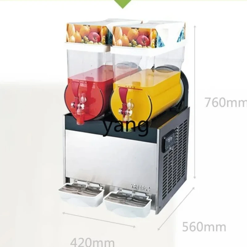 CX commercial snow melting machine double cylinder cold drink slush machine direct supply smoothie automatic mixing juicer 3