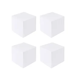 4 Pcs Craft Foam Block Polystyrene Cube Cake Practice Mould Tools Baking Molds Child Floral Square