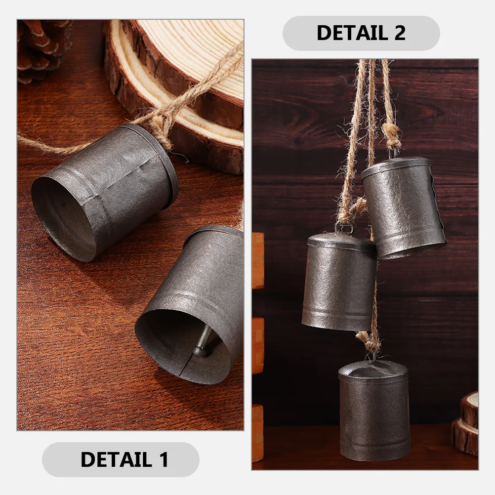 

2 шт. винтажный металлический колокольчик в деревенском стиле, настенный орнамент, громкий звук, фестиваль, декор для вечеринки, коровьи колокольчики, деревенский декор