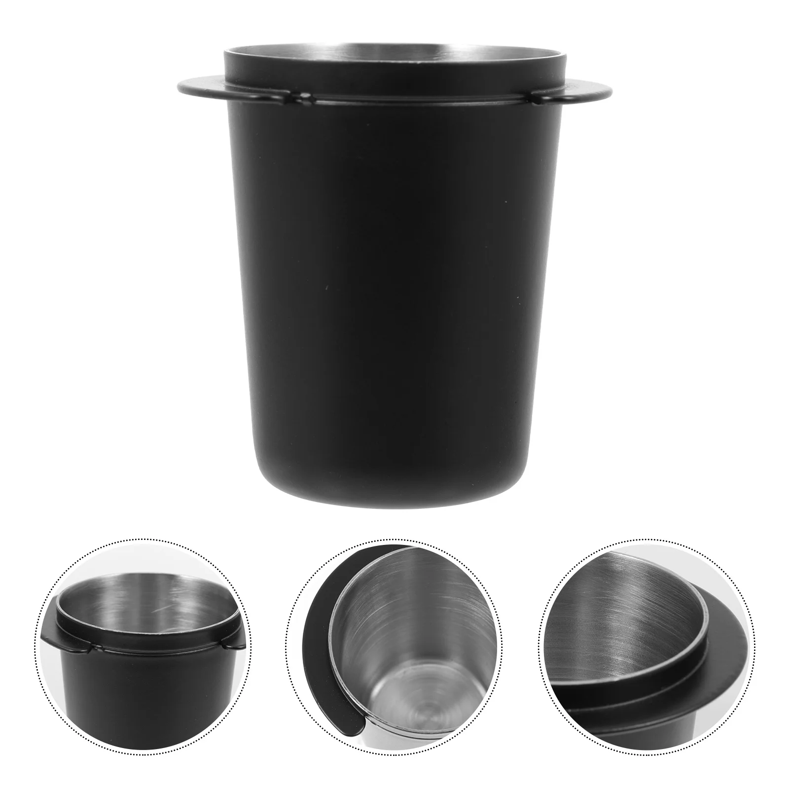 1 قطعة كوب استقبال المسحوق المدمج من الفولاذ المقاوم للصدأ ماكينة القهوة ملحق حاوية تخزين المسحوق للقهوة المنزلية #1