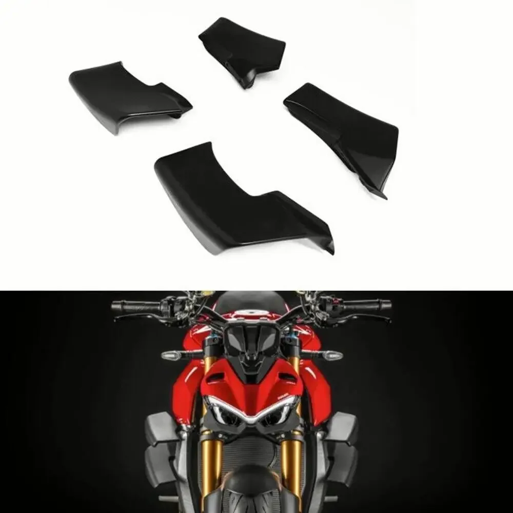 

Matte Black Spoiler Fxed Winglets Wings Trim Cover For Ducati Streetfighter V2 2022-2023 Streetfighter V4 V4S V4SP 2020-2023