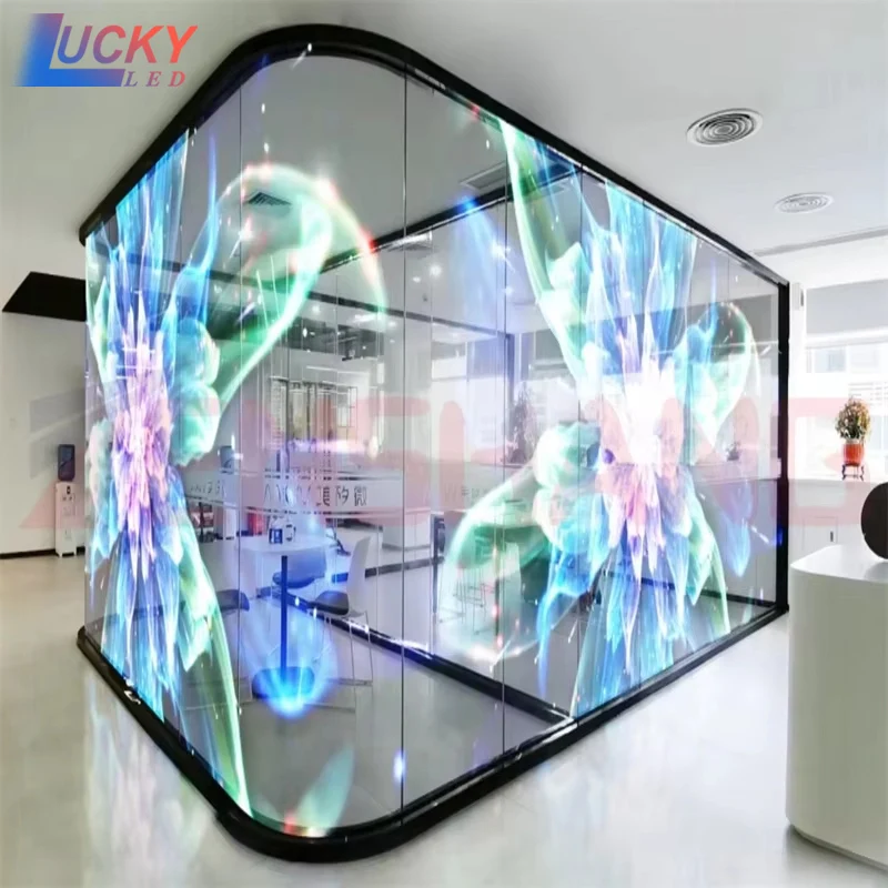 

Best Sales Flexible Transparent Film LED Screen Adhesive P6 P8 P10 High Brightness HD Video LED Transparent Display
