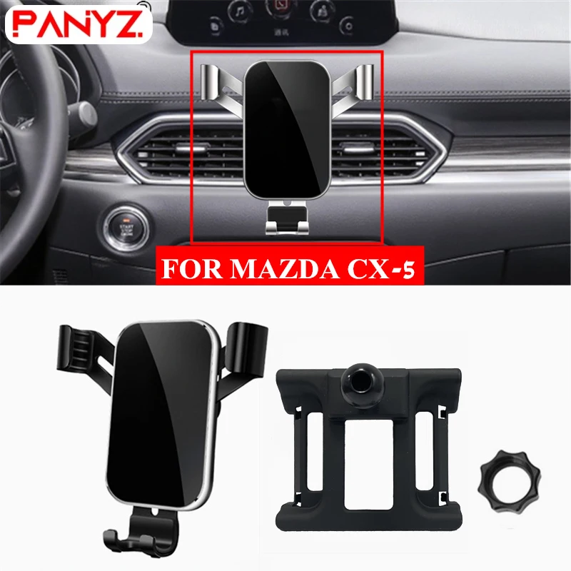 Car Phone Holder For Mazda CX-5 2017 2018 2019 Air Vent 360 Degree Rotation Interior Dashboard Holder Cell Support Phone Bracket