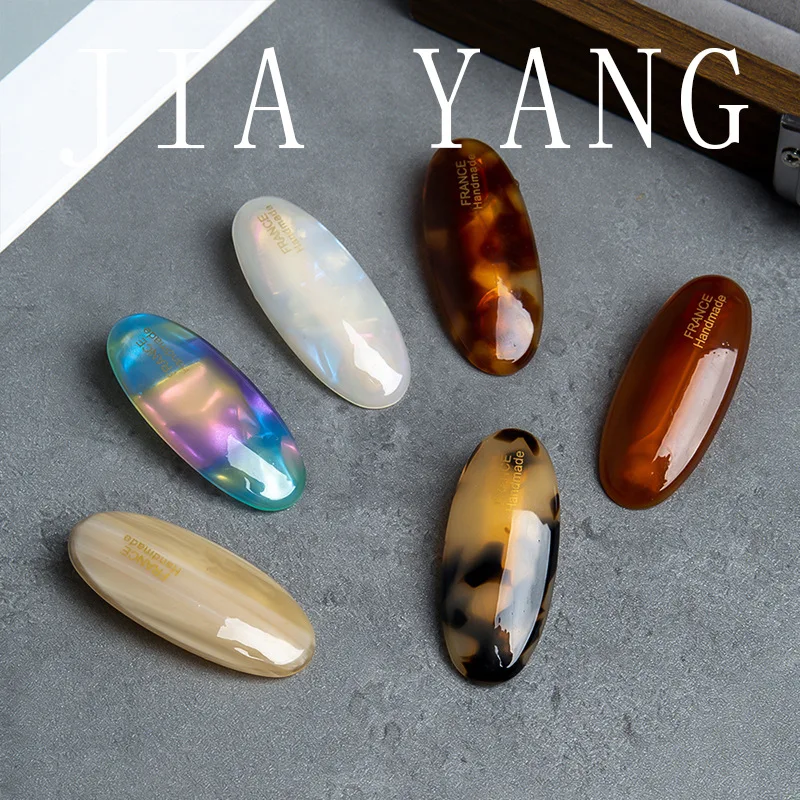 الكورية خلات مشبك شعر صغير البيضاوي سلس تصميم التمساح كليب للنساء خمر شيك الجانب الانفجارات المشابك عدم الانزلاق يوميا #4