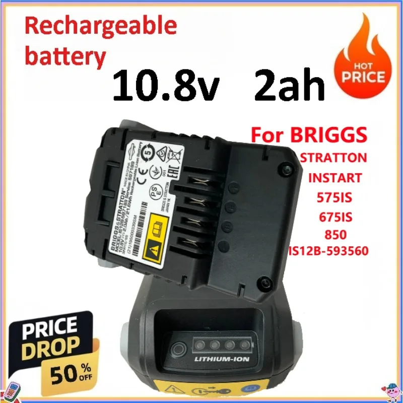 

597189 10.8V 2.0Ah for BRIGGS STRATTON INSTART IS12B-593560 575IS 675IS 850 Electric Mower Power Tool Battery