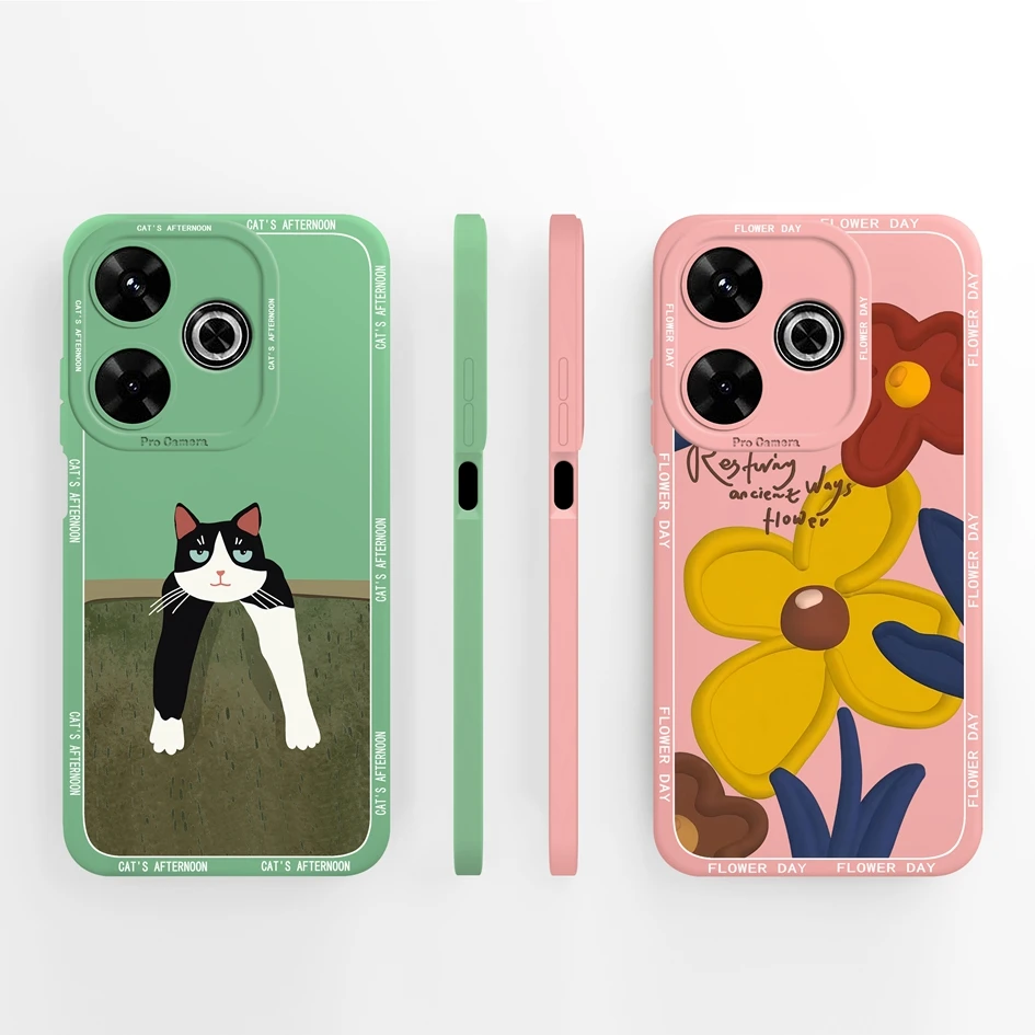 For Xiaomi Redmi 13 6.79 inches 4G Phone Cover High Quality Pretty Case Camera Protection Soft Silicone Bumper For Redmi13 Funda