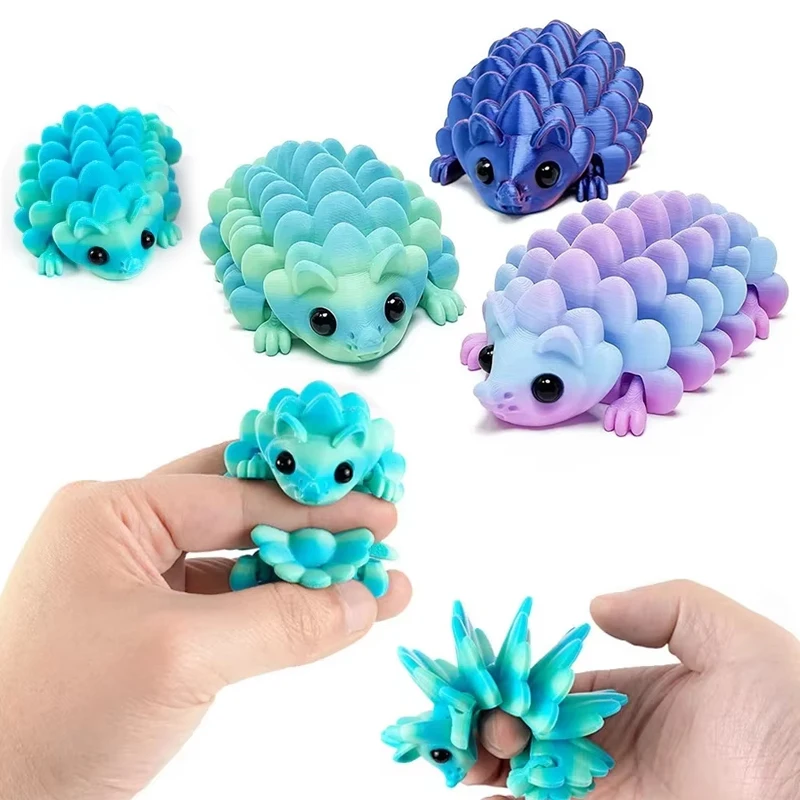 3D Printing Simulation Hedgehog Movable Hedgehog Ornaments Kitchen Home Decoration Office Animal Desk Toy Articulated Figurin