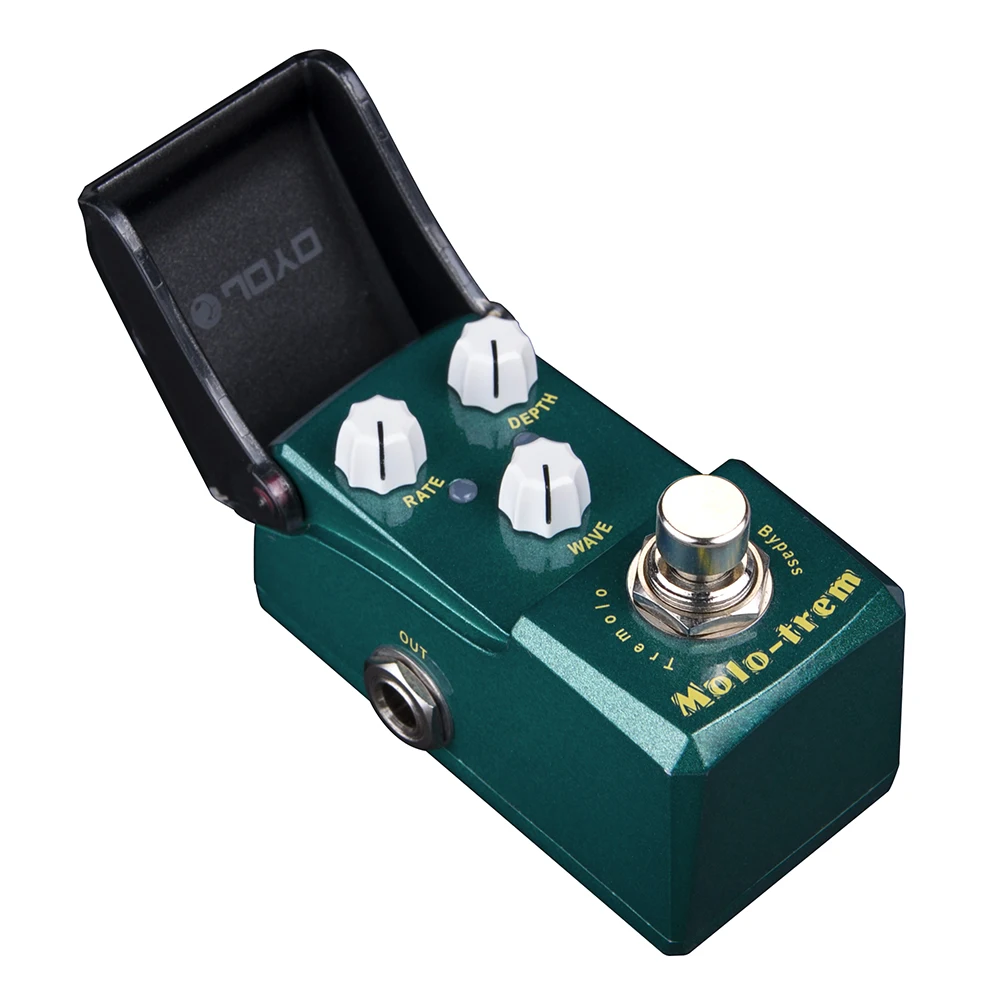 JOYO JF-325 MOLO TREM Tremolo Guitar Effect Pedal Modern Stutter Sound Tremolo Effect Pedal with Rate/Depth/Wave Knobs Control