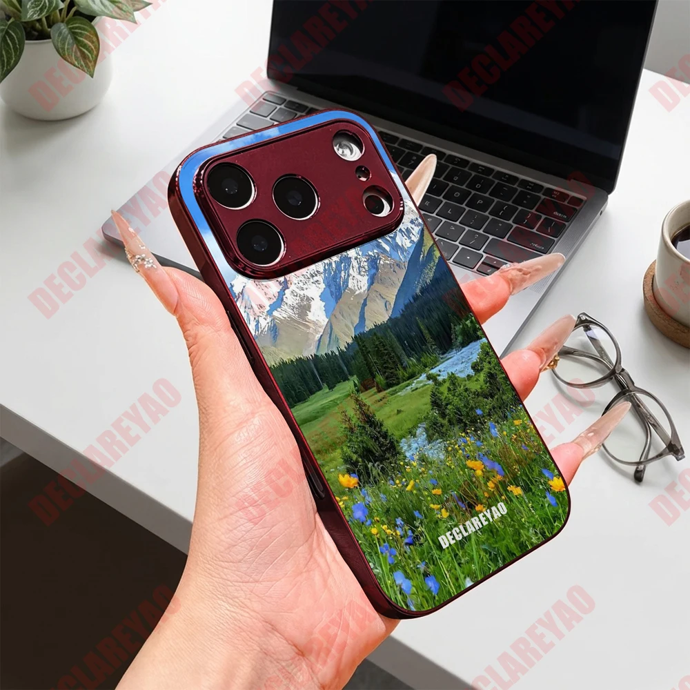 DECLAREYAO Custom Glass Case For iPhone 17 Air 16 16e 15 14 Plus 13 12 11 Pro Max X Xs XR 6 6S 7 8 SE 2020 2022 SE2 SE3 Cover view 5