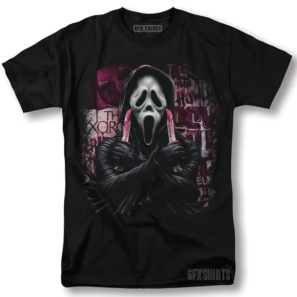 Scream Ghostface 90s Holloween Film d'horreur vintage T-shirt de conception graphique