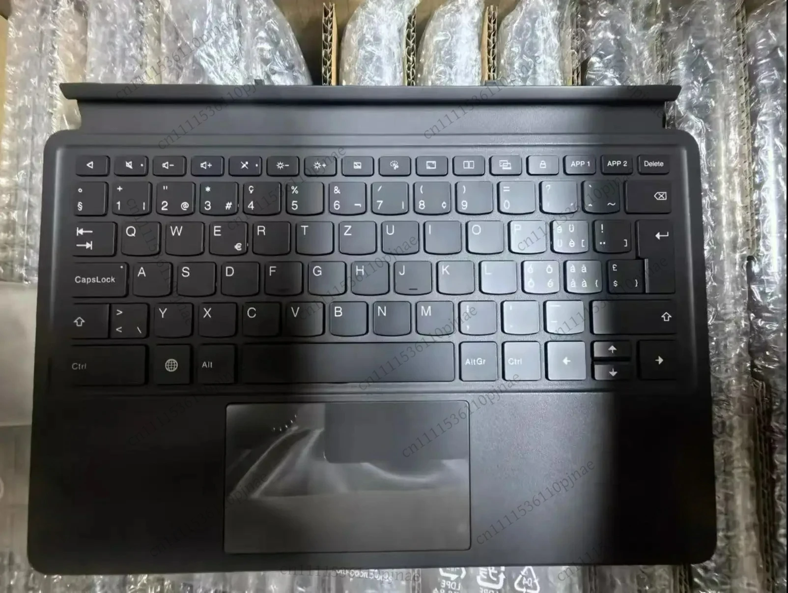 For new Magnetic Keyboard for Lenovo TB370FU TB371FC TB372FC Tab P12 12.7 inch 2 in 1 Laptop Latin Spanish Swiss Layout