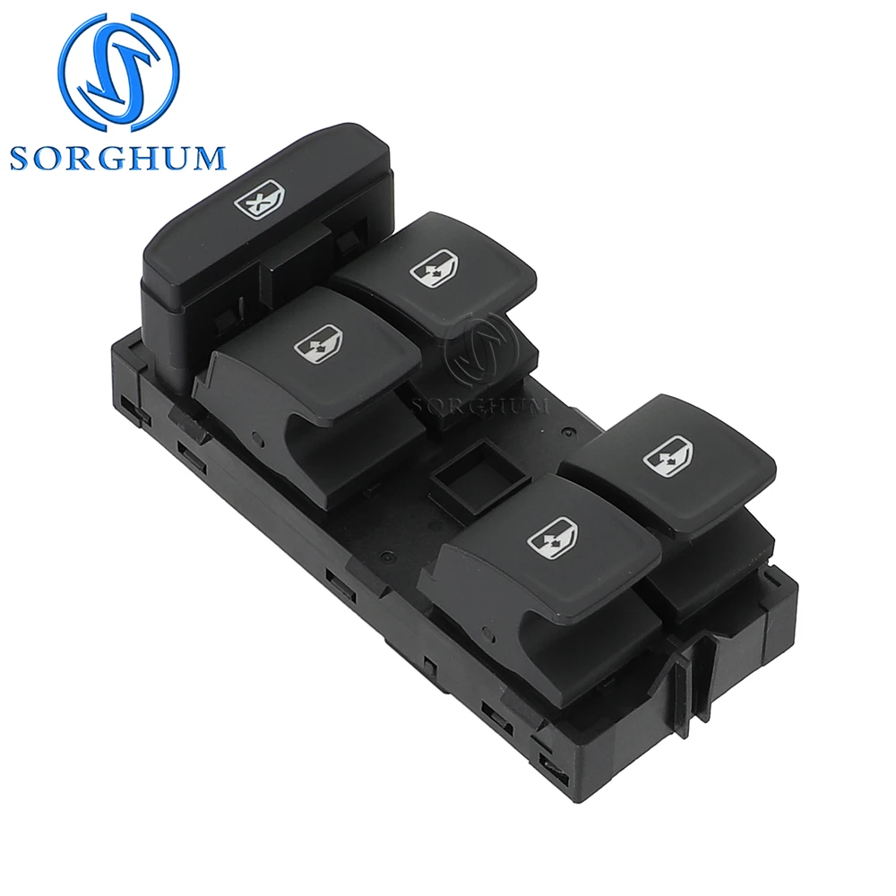 SORGHUM For Skoda Rapid Fabia 2013-2020 Front Left Power Window Switch 6V1 959 857A 6V1959857A 5JB959857 12Pin Auto Accessories