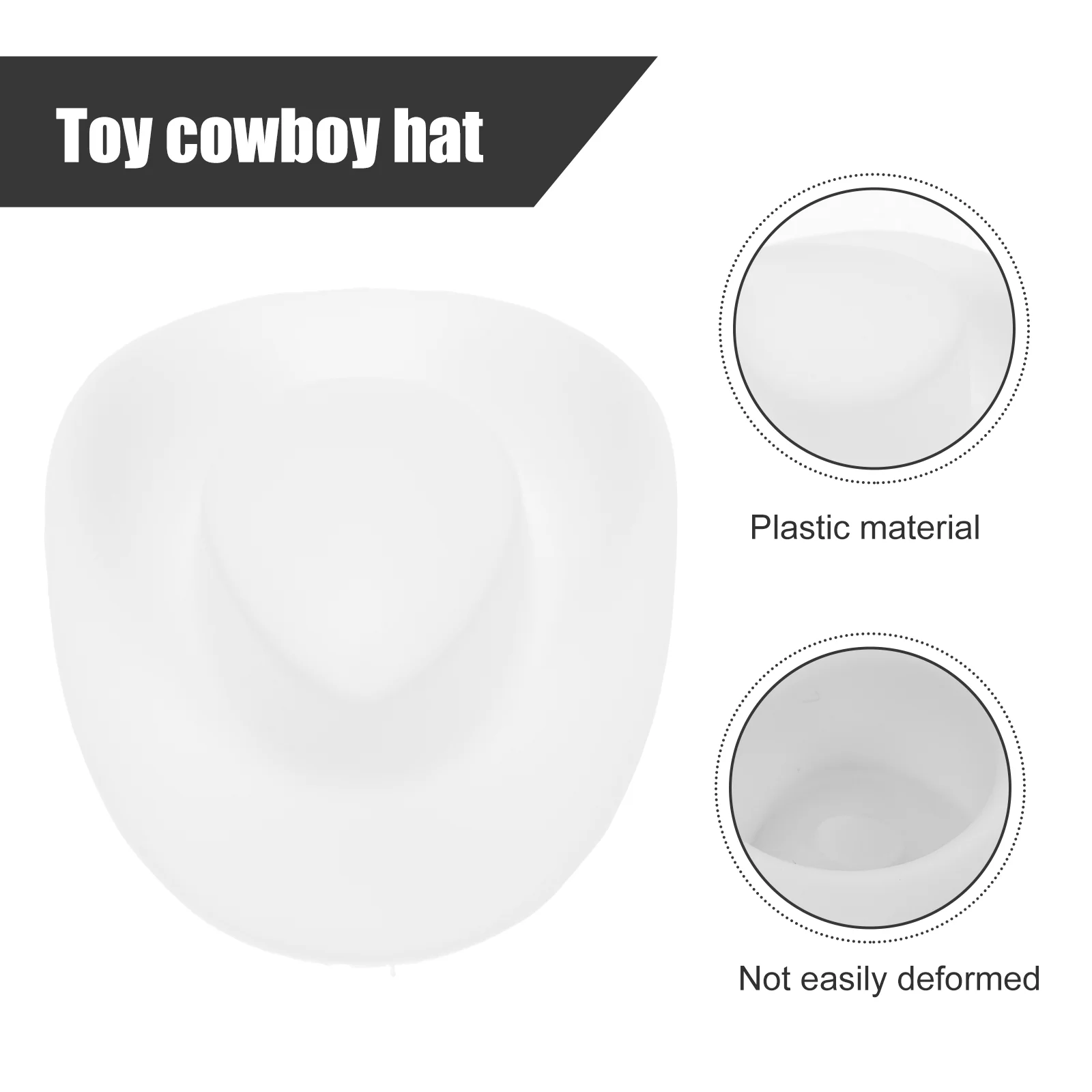 40 Pcs Mini Cowboy Hat Toy Hats Miniature Tiny for Crafts Pretend Play Plastic Cowgirl Decoration Party