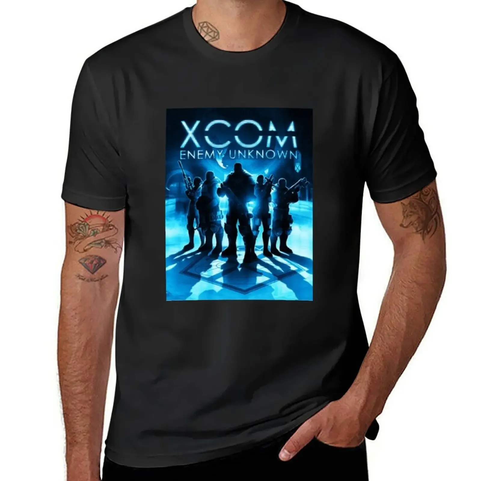 xcom T-Shirt anime clothes oversized blue archive essential t shirt men clothes