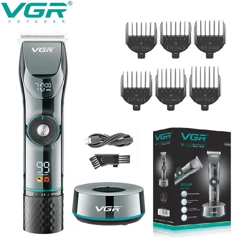 VGR 15 Motor Speed Adjustable Hair Trimmer Beard Hair Clipper Electric Barber Haitcut Machine Professional Trimer for Men V-256