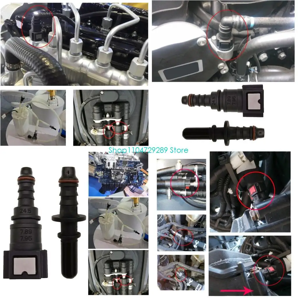 

D8KE Fuel Hose Disconnect Coupler ID6 7.89 Car Fuel Hose Quick Connector Quick Release Hose Fitting Wear Resistant