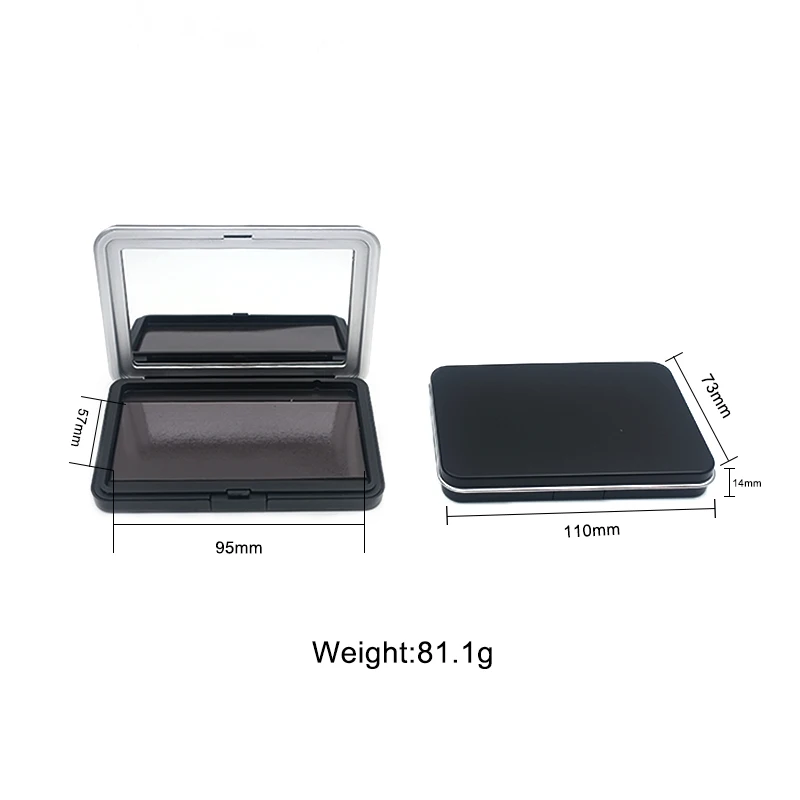 L,Matte Black Empty Magnetic Cosmetics Palette Eyeshadow Blusher DIY Beauty Makeup Box Glitter Makeup Dispensing Vacia Box