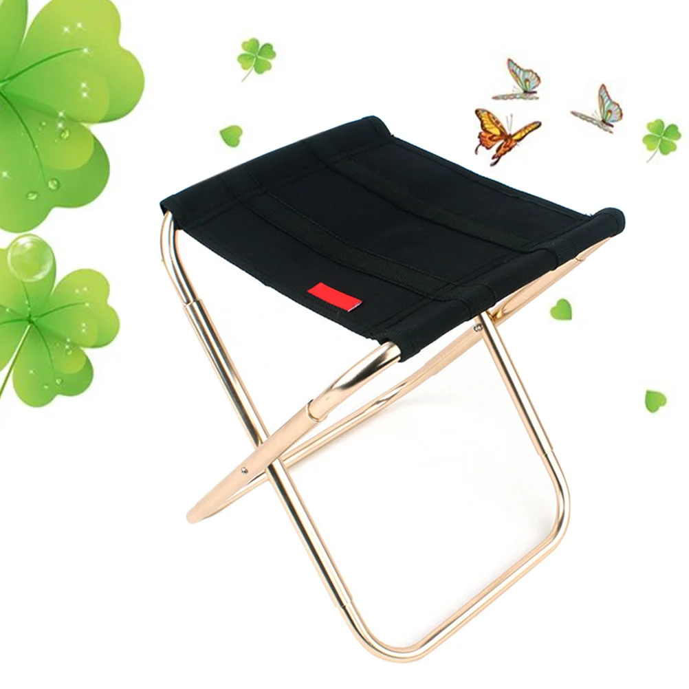 เก้าอี้พกพาสีดำสำหรับกิจกรรมกลางแจ้ง น้ำหนักเบา พับได้ ผ้าอ็อกซ์ฟอร์ด เหมาะสำหรับตั้งแคมป์ ตกปลา ปิกนิก กันน้ำ ระบายอากาศได้ดี พกพาสะดวก