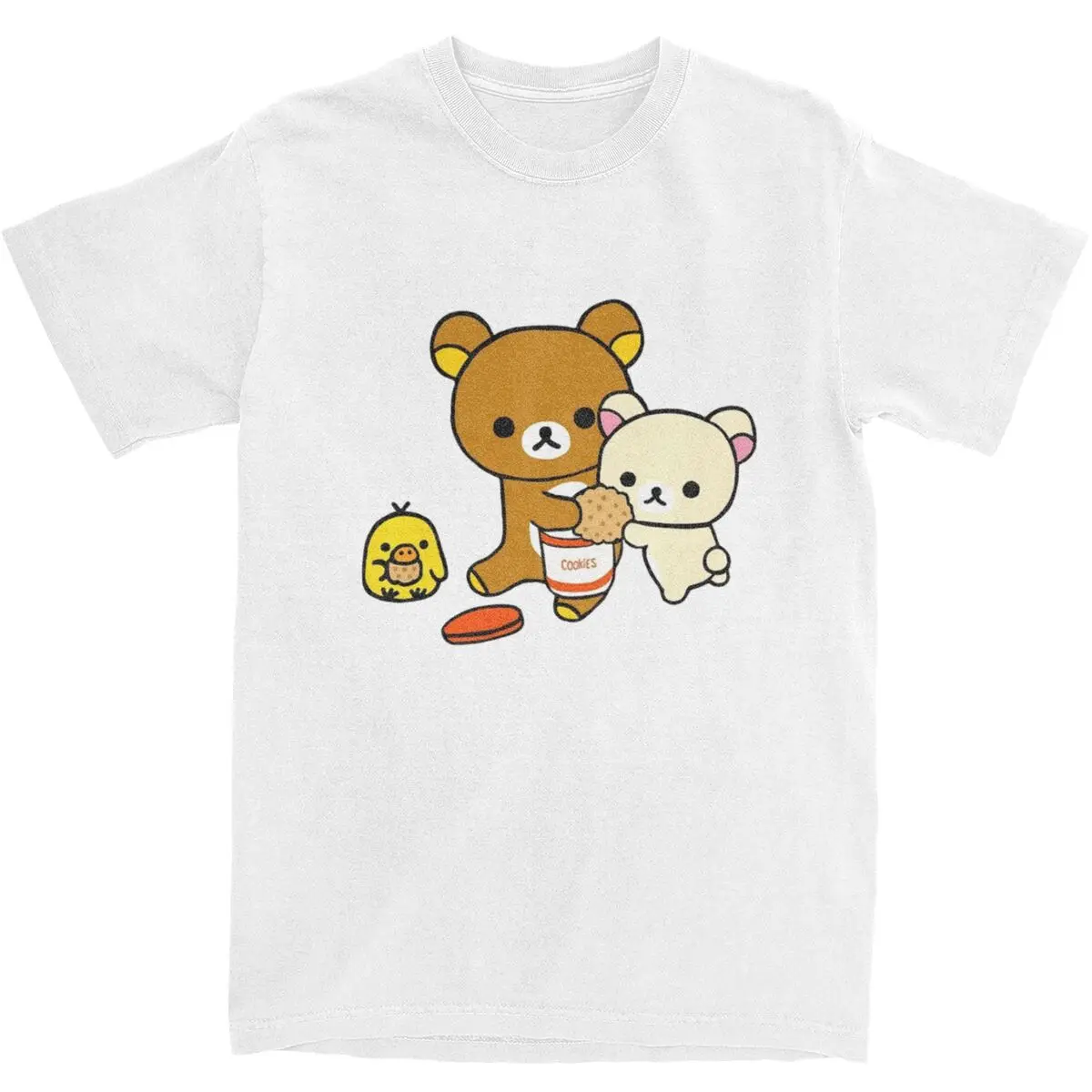 Haikyuu T-Shirt Rilakkuma And Cookies 100% Cotton T Shirts Popular Tshirt for Male Summer Awesome Casual Short Sleeve Tops