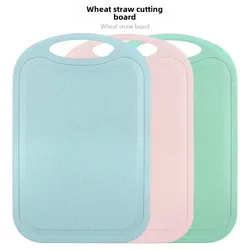 Lightweight Wheat Straw Cutting Board for Home Kitchen Baby Food Fruit Outdoor Portable